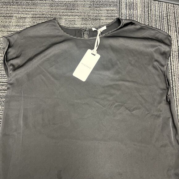 PLEIONE Women’s Sleeveless Silky Tunic Top Blouse Black NWT Size Medium - Picture 5 of 10
